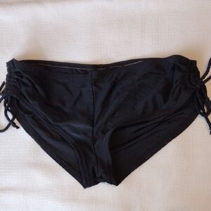 Size 30" ,Black Ruched Bikini Bottoms
